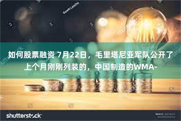 如何股票融资 7月22日，毛里塔尼亚军队公开了上个月刚刚列装的，中国制造的WMA-