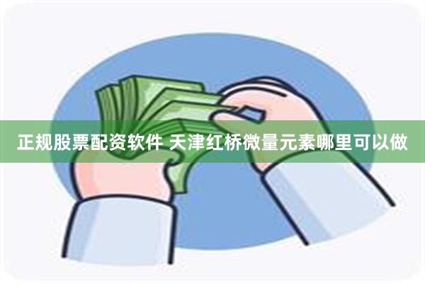 正规股票配资软件 天津红桥微量元素哪里可以做